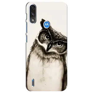 Чехол с птицами на Motorola E7 Power (VPrint) (Сова)