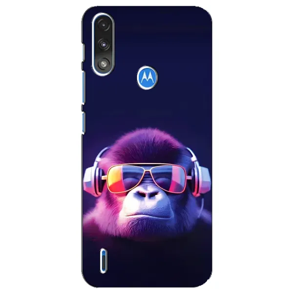 Чохол з принтом «Стильна мавпа» для Motorola E7 Power