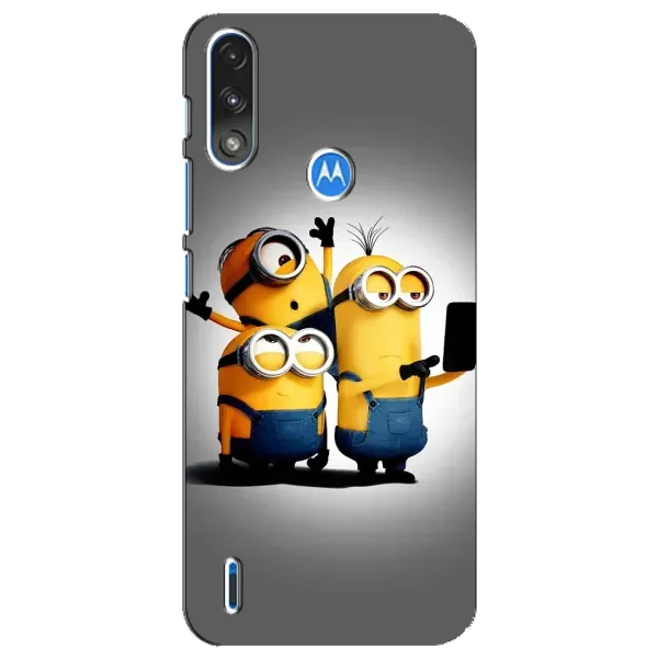 Чехол с принтом «Три миньона» для Motorola E7 Power