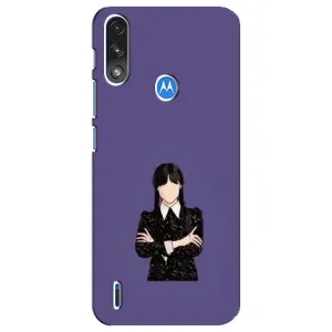 Чохли Венсдей на Motorola E7 Power Уенсдей (AlphaPrint) (Венздей у чорному)