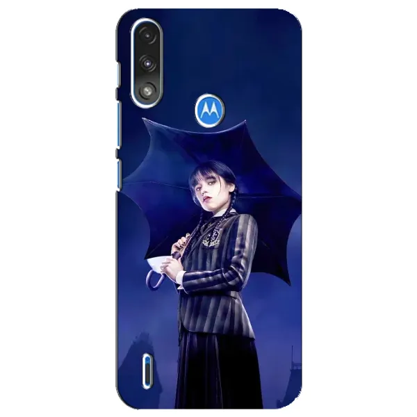 Чохол з принтом «Венздей з парасолькою» для Motorola E7 Power