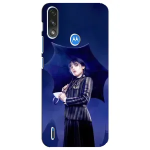 Силіконовий чохол з картинкою для Motorola E7 Power (Венсдей)