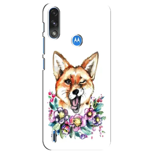 Чехол с принтом «Веселая лисичка» для Motorola E7 Power