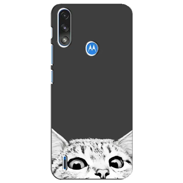 Чехол с принтом «Выглядывает кот» для Motorola E7 Power