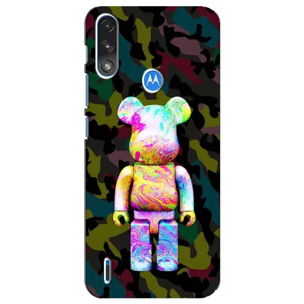 Чохол з принтом «Яскравий Bearbrick» для Motorola E7 Power