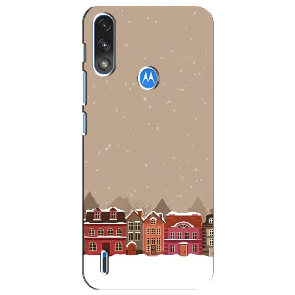 Чехол с принтом «Зимний город» для Motorola E7 Power