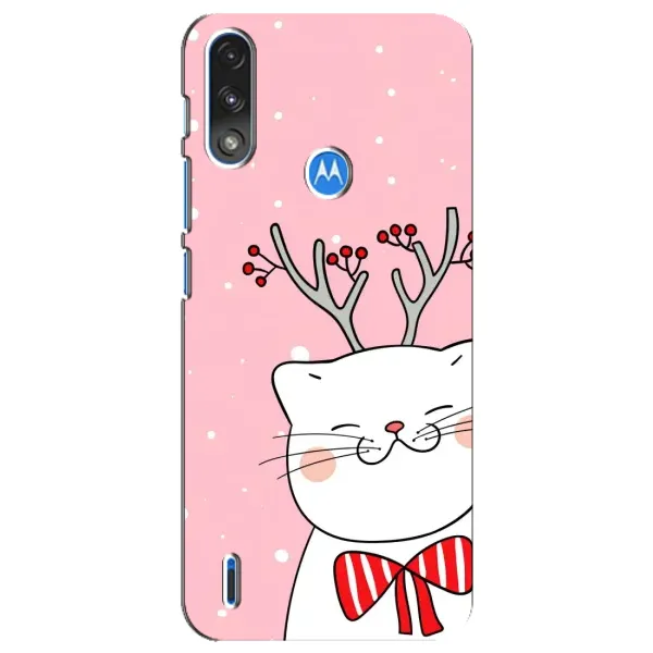 Чехол с принтом «Зимний кот» для Motorola E7 Power