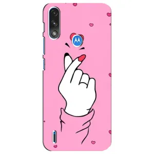 Чохол з принтом для Motorola E7 Power (AlphaPrint - Знак сердечка)