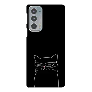 Чехол с рисунком кот на Motorola Edge 20 (Равнодушный кот)