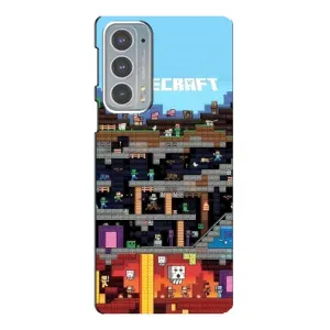 Чехол Майнкрафт на Motorola Edge 20 (AlphaPrint) Minecraft (фон Minecraft)