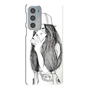 Чохол з друком для Motorola Edge 20 - (Мода) (AlphaPrint) (Фото дівчини)
