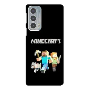 Чехол Майнкрафт на Motorola Edge 20 (AlphaPrint) Minecraft (герои Minecraft)