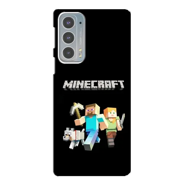 Чехол с принтом «герои Minecraft» для Motorola Edge 20