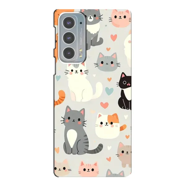 Чехол с принтом «Коллаж котов» для Motorola Edge 20