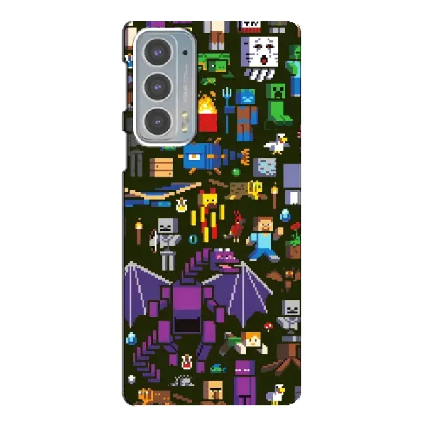 Чехол с принтом «Коллаж Майнкрафт» для Motorola Edge 20