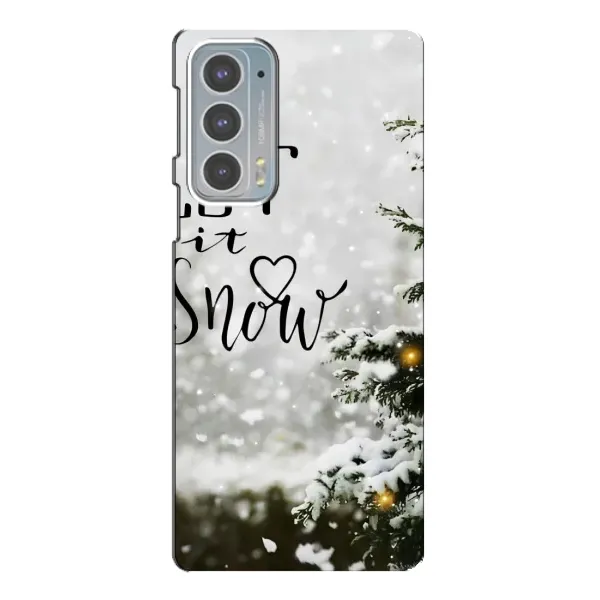 Чехол с принтом «Let it snow» для Motorola Edge 20