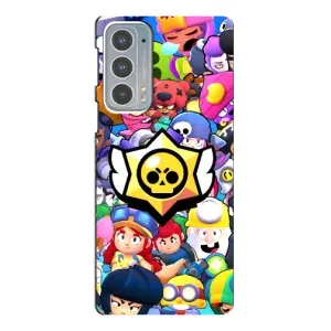 Чехол для Motorola Edge 20 Бравл Старс (VPrint) (Лого Brawl Stars)