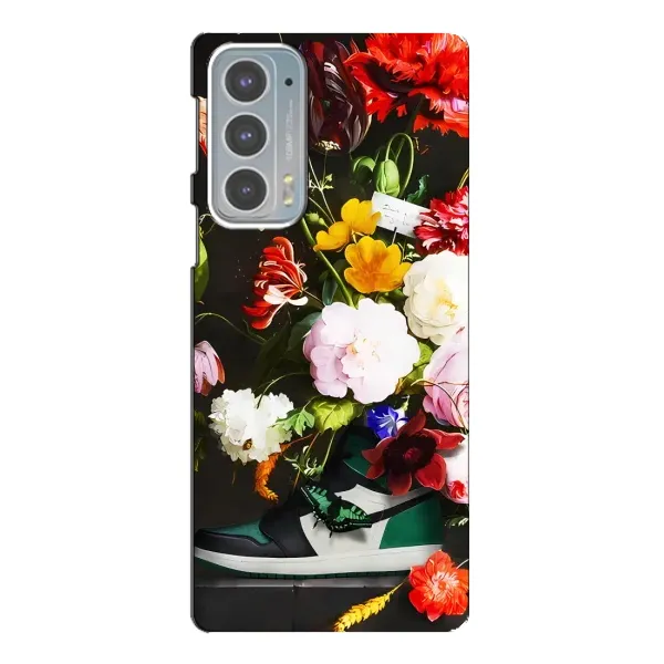 Чехол с принтом «Nike цветы» для Motorola Edge 20