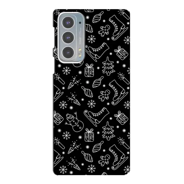 Чехол с принтом «Новогодний фон» для Motorola Edge 20