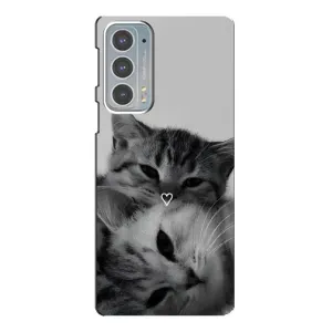 Чехол с рисунком кот на Motorola Edge 20 (Пара котов)
