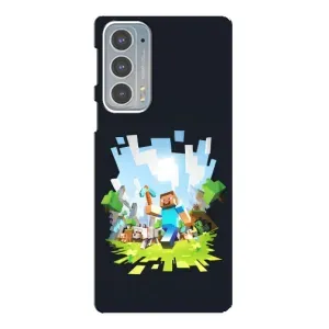 Чехол Майнкрафт на Motorola Edge 20 (AlphaPrint) Minecraft (персонажи Minecraft)