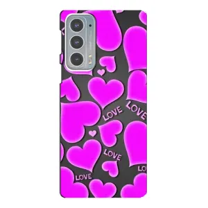 Чехлы для любимой на Моторола Едге 20 (VPrint) (Pink hearts)