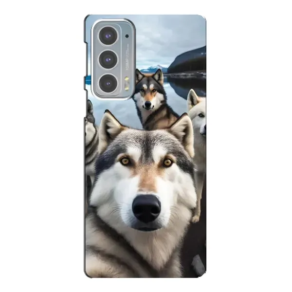 Чохол з принтом «Селфі Хаскі» для Motorola Edge 20