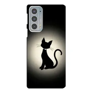 Чохол з принтом для Motorola Edge 20 (AlphaPrint) Модні коти (Силует котика)