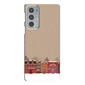 Новорічні, Святкові Чохли для Motorola Edge 20 - 2024 год (Зимове місто)