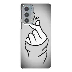 Чохол з принтом для Motorola Edge 20 (AlphaPrint - Знак сердечка) (Значок Love)