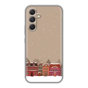 Новогодние, Праздничные Чехлы для Motorola Edge 30 Pro - 2024 год (Зимний город)
