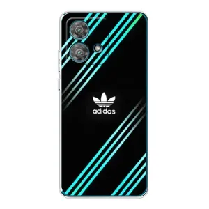 Чохли Адидас для Motorola Edge 40 Neo (AlphaPrint) (Адідас з полосами)