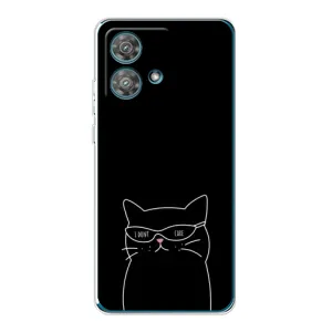 Чохол з малюнком кіт на Motorola Edge 40 Neo (Байдужий кіт)