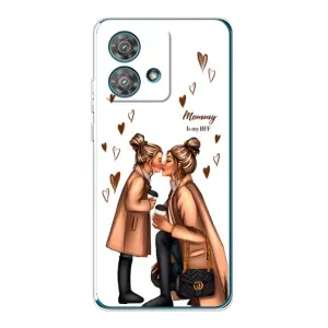 Чохол з друком для Motorola Edge 40 Neo - (Мама з дитинкою) (AlphaPrint) (Донька і мама)