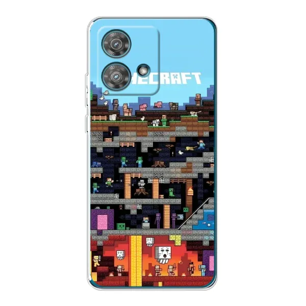 Чехол с принтом «фон Minecraft» для Motorola Edge 40 Neo
