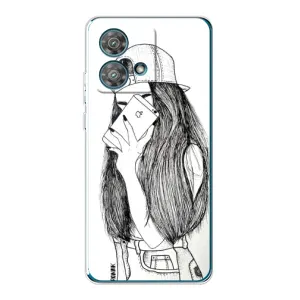 Чохол з друком для Motorola Edge 40 Neo - (Мода) (AlphaPrint) (Фото дівчини)