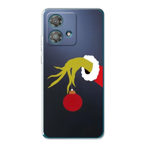 Чехол с принтом «Гринч с игрушкой» для Motorola Edge 40 Neo