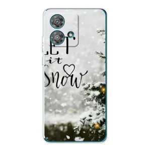 Новорічні, Святкові Чохли для Motorola Edge 40 Neo - 2024 год (Let it snow)