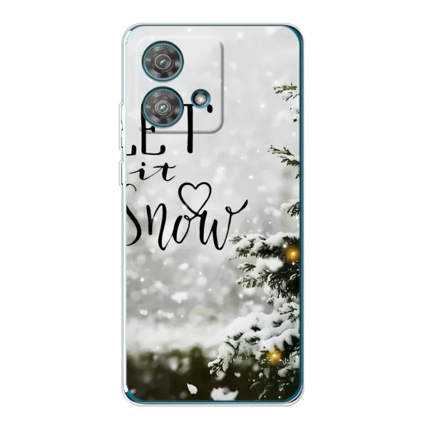 Чехол с принтом «Let it snow» для Motorola Edge 40 Neo