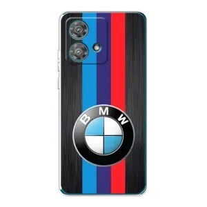 Чехол для Моторола Ейдж 40 Нео - с принтом БМВ (AlphaPrint) (Лого BMW)