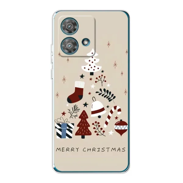 Чехол с принтом «Merry Christmas» для Motorola Edge 40 Neo