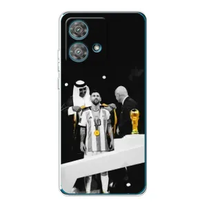 Чохли для Motorola Edge 40 Neo (Leo чемпіон) (AlphaPrint) (Мессі коронований)