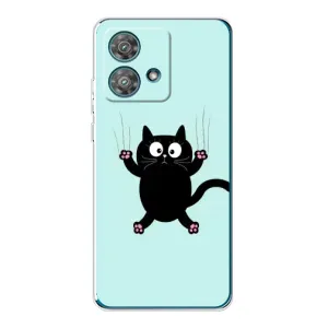 Чохол з принтом для Motorola Edge 40 Neo (AlphaPrint) Модні коти (Падаючий кіт)