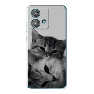 Чохол з малюнком кіт на Motorola Edge 40 Neo (Пара котів)