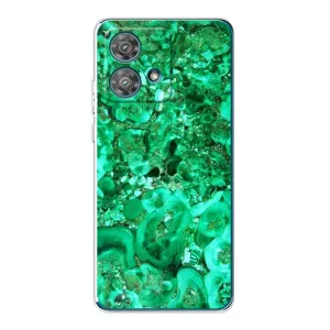 Мраморний чехол на Motorola Edge 40 Neo (VPrint) (Салатовий Мрамор)