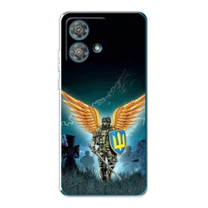Чехлы с картинкой ЗСУ для Motorola Edge 40 Neo (AlphaPrint) (Солдат ЗСУ)