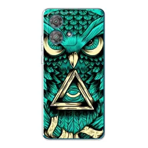 Чохол з пташками на Motorola Edge 40 Neo (VPrint) (Сова з оком)