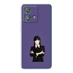 Чохли Венсдей на Motorola Edge 40 Neo Уенсдей (AlphaPrint) (Венздей у чорному)