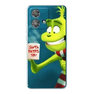 Різдвяні Чохли для Motorola Edge 40 Neo (VPrint) (Зелений Грінч)