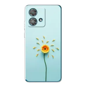 Чохли з квітами для Motorola Edge 40 Neo (VPrint) (Жовта квітка)